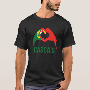 T-shirt Cascais Ville Portugaise Amour Drapeau Portugal