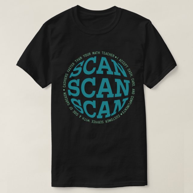 T-shirt Cashier Scan Life (Design devant)