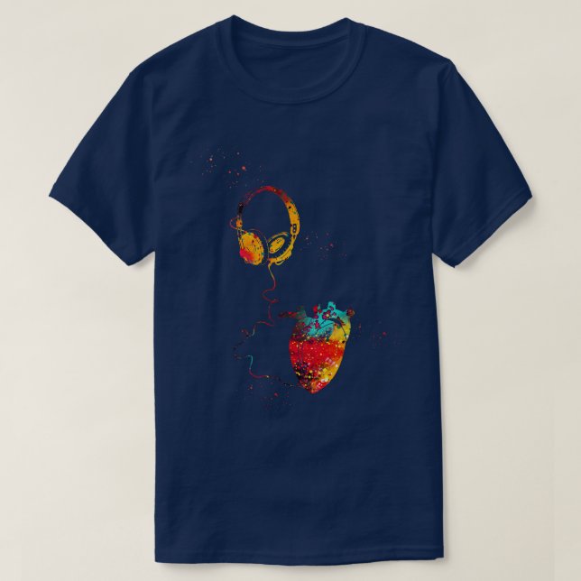 T-shirt Casque avec coeur 1 (Design devant)