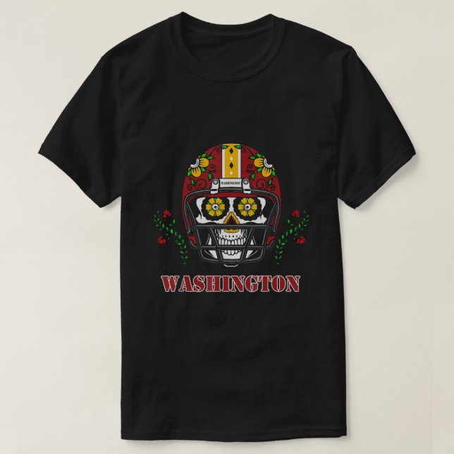 T-shirt Casque de football de Washington Crâne à sucre (Design devant)