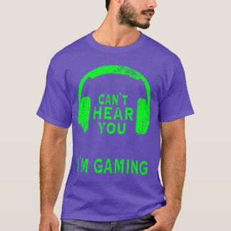 T-shirt Casque de Gamer disant Gaming Je ne t'entends pas