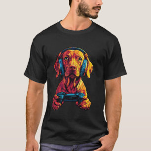 T-shirt Casque de jeu pour amateurs de Vizsla Design drôle