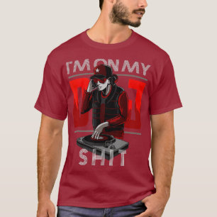 T-shirt Casque de mixage de mèmes de jockey cool DJ Image