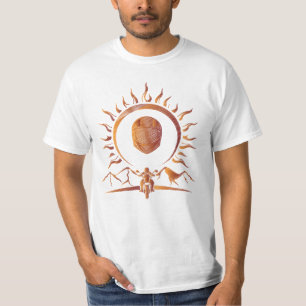 T-shirt Casque de moto orange Esprit Aventureux Soleil