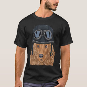 T-shirt Casque de moto vintage Cocker Spaniel