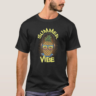 T-shirt Casque D'été Vibes Ananas Femmes Hommes