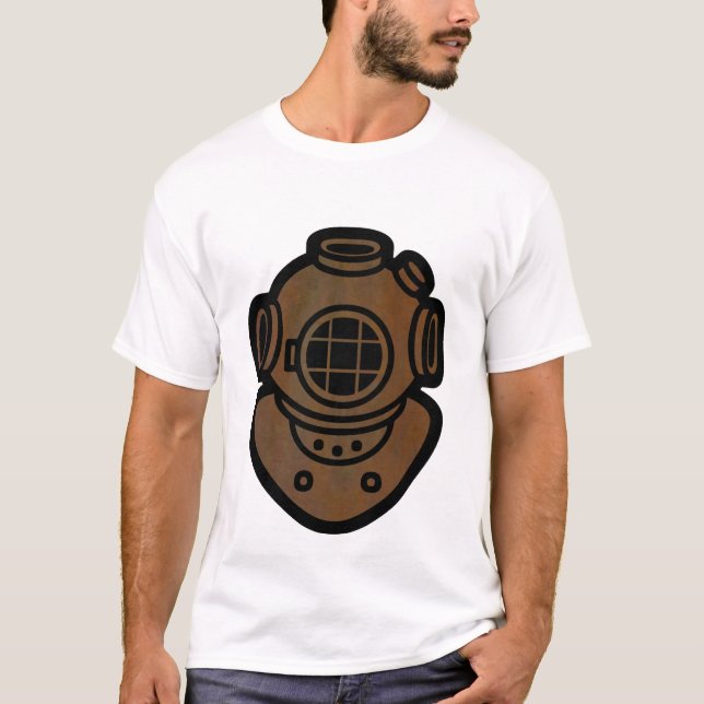 T-shirt Casque en laiton de plongée (Devant)