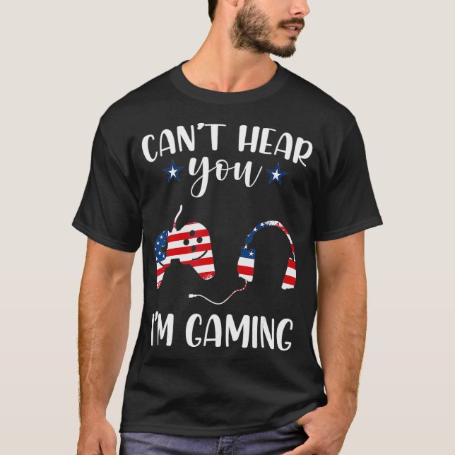 T-shirt Casque Gamer Cant Vous Entendre Im Jeu 4e de (Devant)