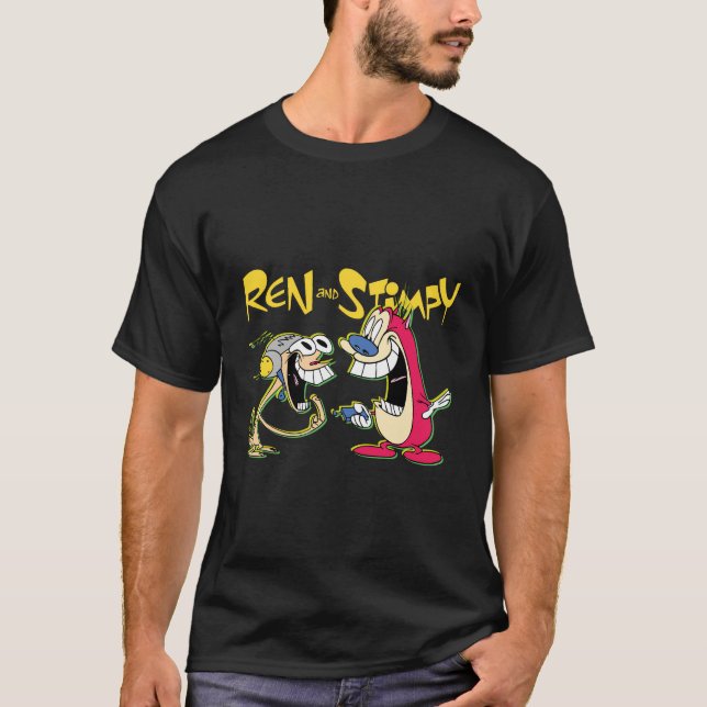 T-shirt Casque Ren Stimpy Happy (Devant)
