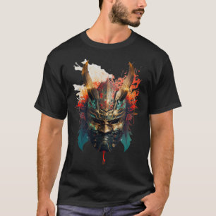 T-shirt Casque Samurai Guerrier Bushido Oni Masque japonai