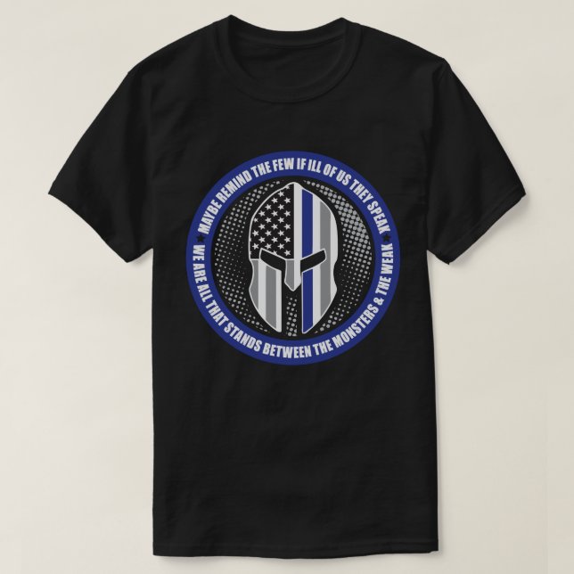 T-shirt Casque spartiate de la Ligne bleue (Design devant)