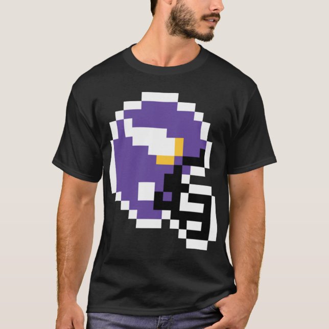 T-shirt Casque uniquement des Minnesota Vikings 8bit (Devant)