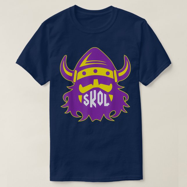 T-shirt Casque violet nordique plus fort (Design devant)