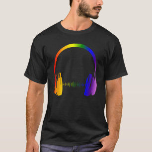 T-shirt Casques colorés Rainbow Party Techno Radio Nig