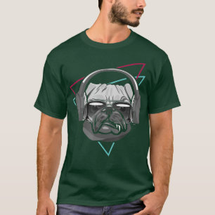 T-shirt Casques de musique Bog Dog Disco Dj Party