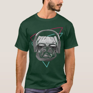 T-shirt Casques de musique Bog Dog Disco Dj Party Premium