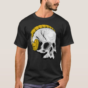 T-shirt Casques DJ Occult Magic Skull 1