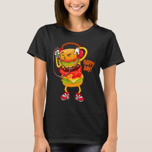 T-shirt Casques Hamburger Burger Musique Restauration rapi