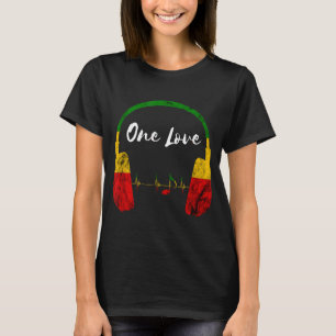 T-shirt Casques Rasta Reggae Musique Jamaïcaine Pride One 
