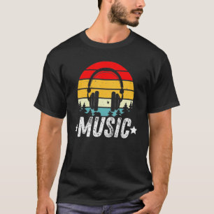 T-shirt Casques Retro vintages Musique électronique DJ 3