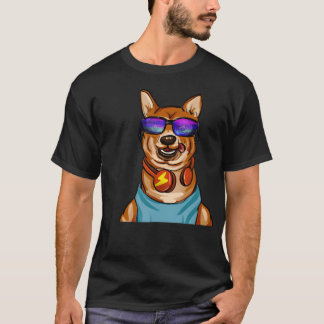T-shirt Casques Style Chien Et Musique vintage