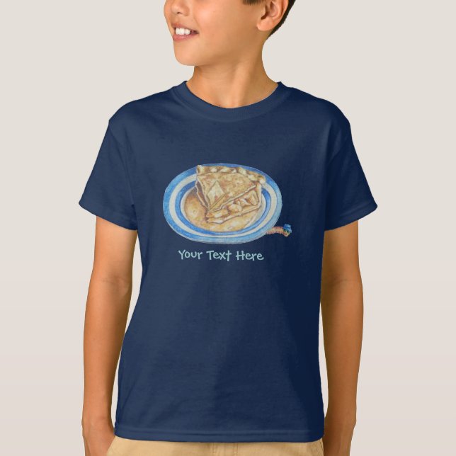 T-shirt casquette bleu et tarte aux pommes de personnage (Devant)
