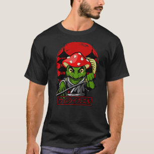 T-shirt Casquette de champignon Samurai Grenouille Vintage