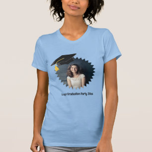 T-shirt Casquette de graduation de texte et de photo perso