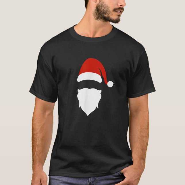 T-shirt Casquette de la barbe du Père Noël laid Tee - shir (Devant)