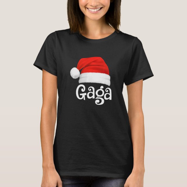 T-shirt Casquette de Noël du groupe de pyjama de Noël Gaga (Devant)