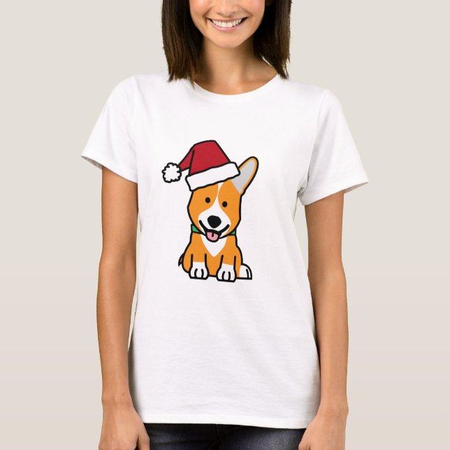 T-shirt Casquette de Père Noël de Noël de Gallois de (Devant)
