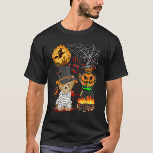T-shirt Casquette de sorcière citrouille Yorkshire Terrier