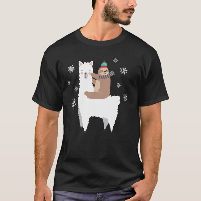 T-shirt Casquette drôle de Père Noël d'écharpe de Noël de (Devant)