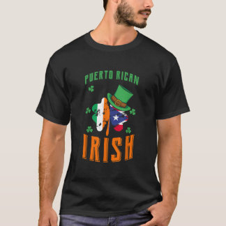 T-shirt Casquette du drapeau irlandais portoricain St patr