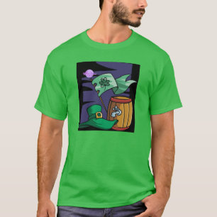 T-shirt Casquette irlandais et Shamrock du drapeau Vert T-