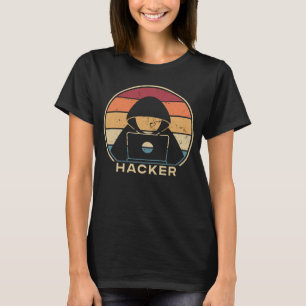 T-shirt Casquette noir Casquette noir rétro Hacking Hackin