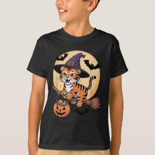 T-shirt Casquette sorcière Tiger Citrouille Costume d'Hall