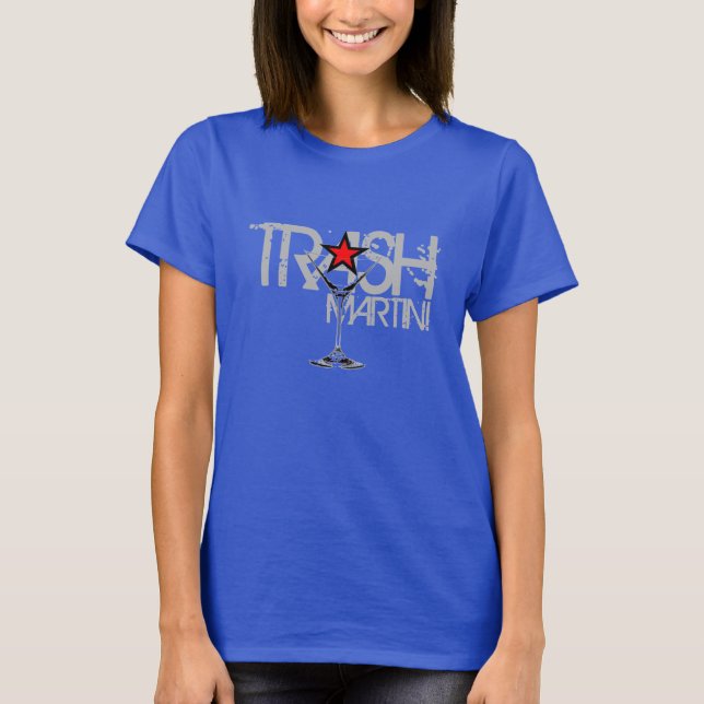 T-shirt CASQUETTE TRASH Martini Dames Sleeve Raglan Logo A (Devant)