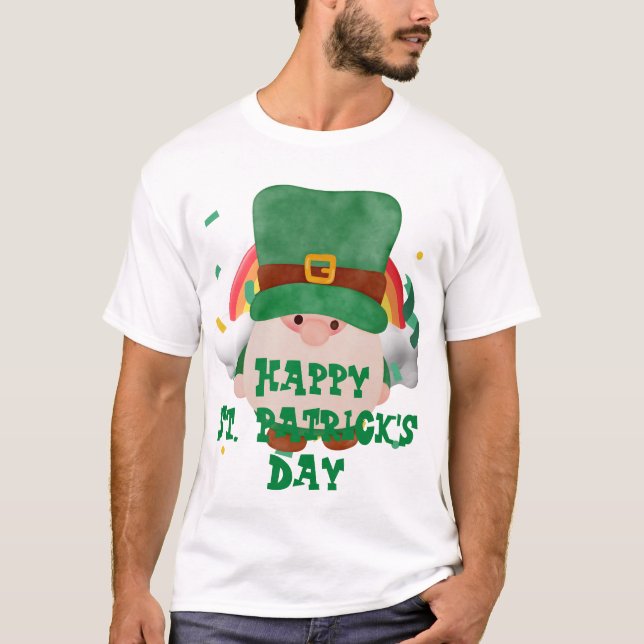T-shirt Casquette vert chanceux Shamrock St. Patrick's Day (Devant)