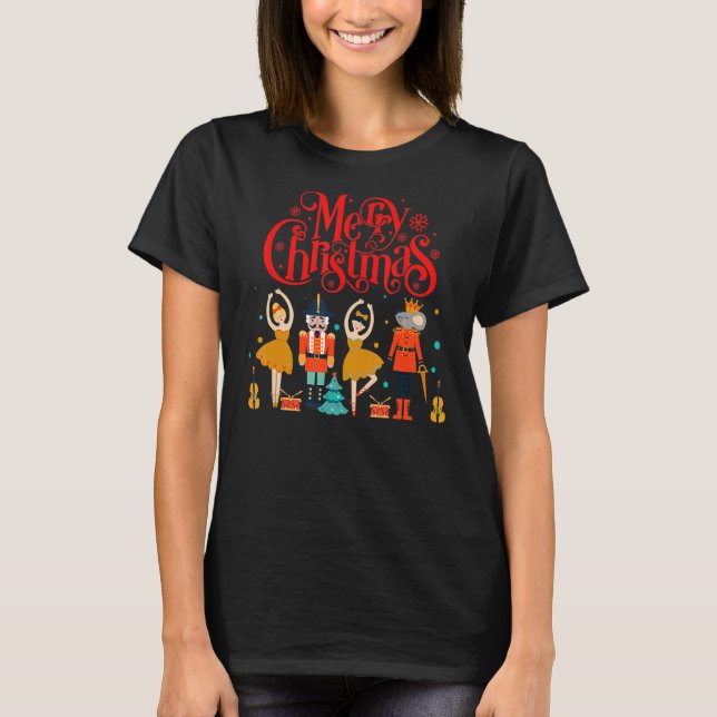 T-shirt Casse-noisette Merry Xmas Plum sucre fée Casse-noi (Devant)