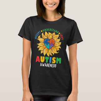 T-shirt Casse-tête Fleur de Tournesol du Cœur de la Sensib