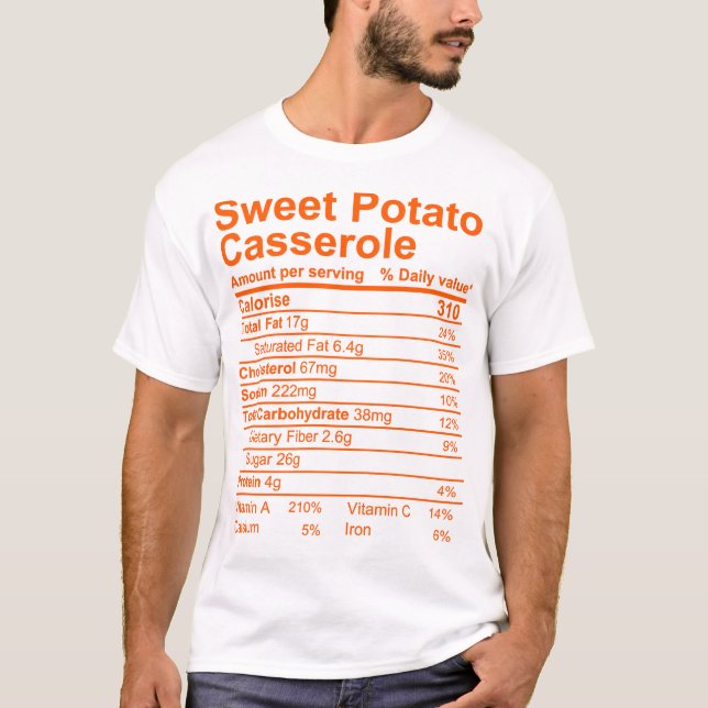 T-shirt Casserole de pomme de terre douce (Devant)