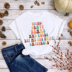 T-shirt Casserole de sauce de Thanksgiving drôle rétro