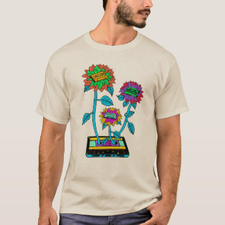 T-shirt Cassette de tournesol colorée