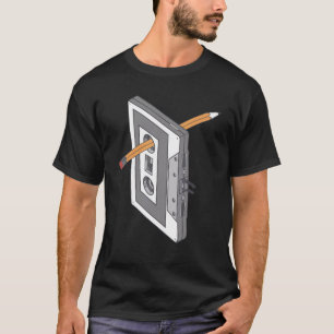 T-shirt Cassette et un crayon 70's 80's 90's Vintage