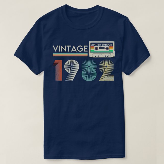 T-shirt Cassette limitée vintage 1982 (Design devant)