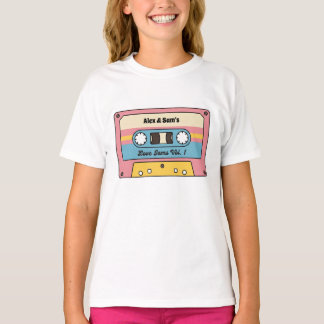 T-shirt Cassette personnalisé de chansons d'amour – Nom pe