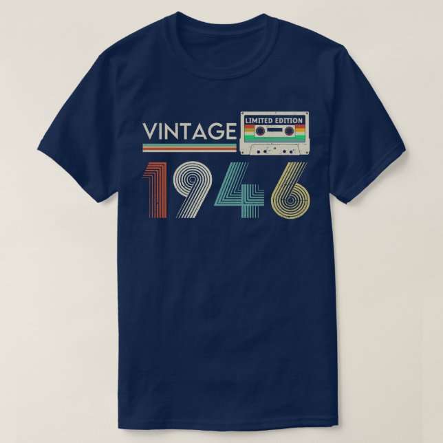 T-shirt Cassette vintage 1946 limitée (Design devant)