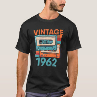T-shirt Cassette vintage 1962 Anniversaire classique 60 an