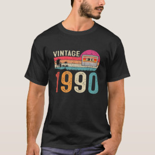 T-shirt Cassette vintage 1990 Né 32E Anniversaire
